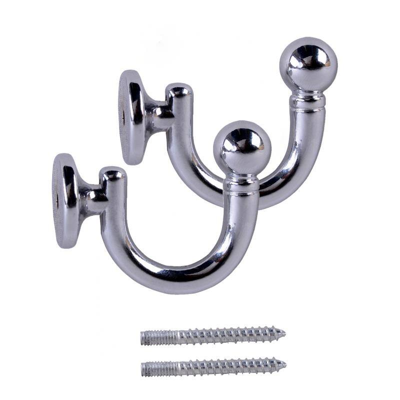 Ample Decor 2 pcs Metal Tie Backs, Tie Hook, Curtain Tieback Hooks