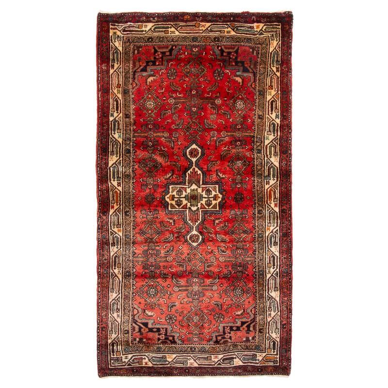 ECARPETGALLERY Hand-knotted Andelz Red Wool Rug - 3'5 x 6'6
