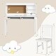 preview thumbnail 11 of 26, Kids Desk and Chair Set Study Writing Desk with Hutch and Bookshelves - 44" x 24" x 43.5" (L x W x H)