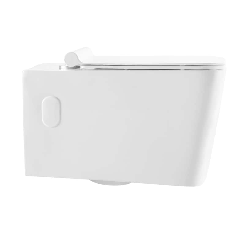 Bastille Wall-Hung Square Toilet Bowl - 22.5" x 14" 14"