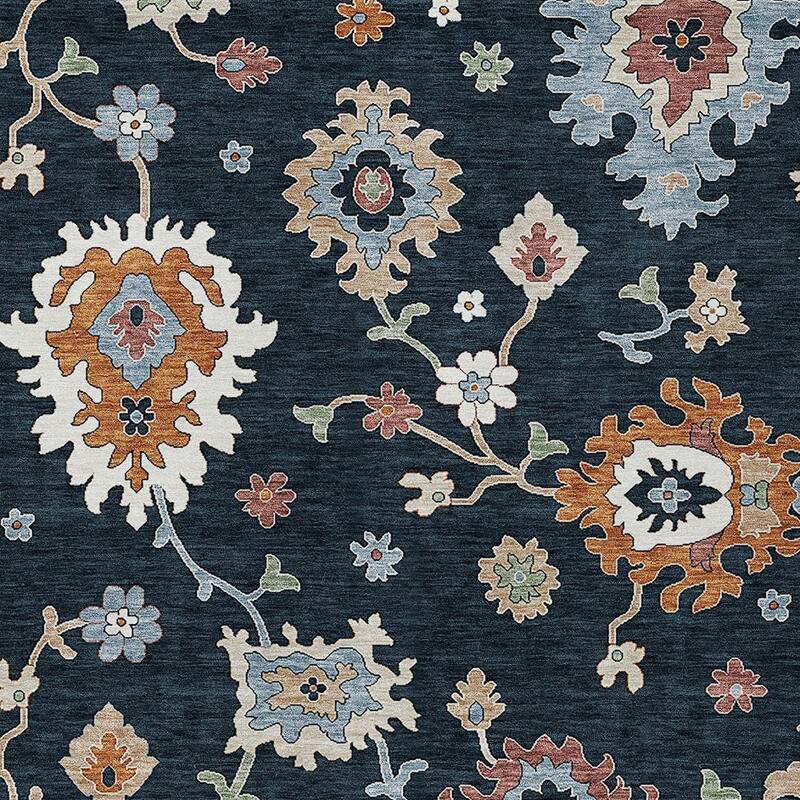 HomeRoots Floral Traditional Rectangle Outdoor Rug