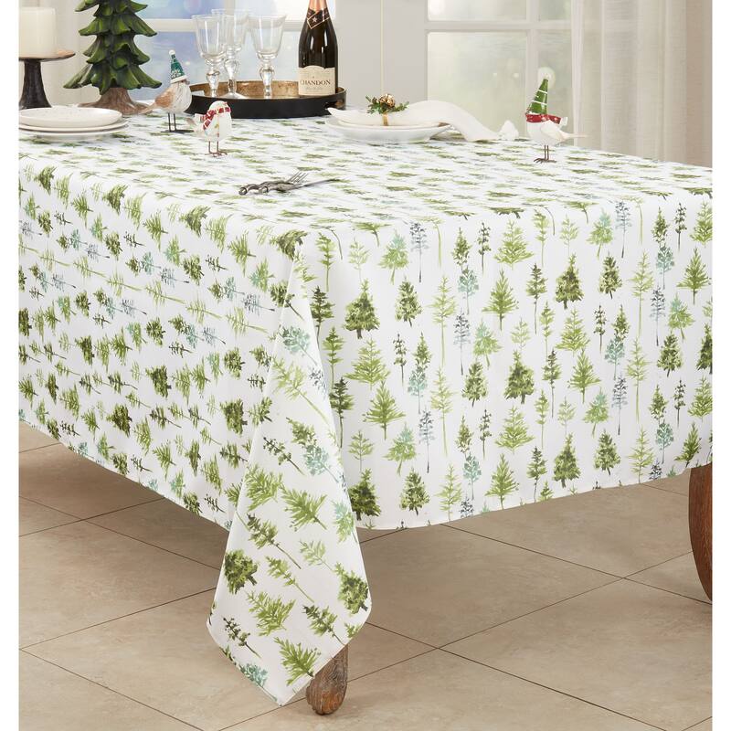 Tablecloth With Forest Trees Design