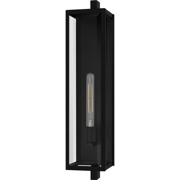 slide 2 of 5, Matte Black Outdoor Wall Lantern from the Dale Collection Black