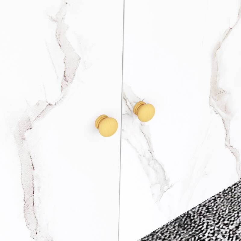 47" MDF Folding Dining Table with storage rack and cabinet