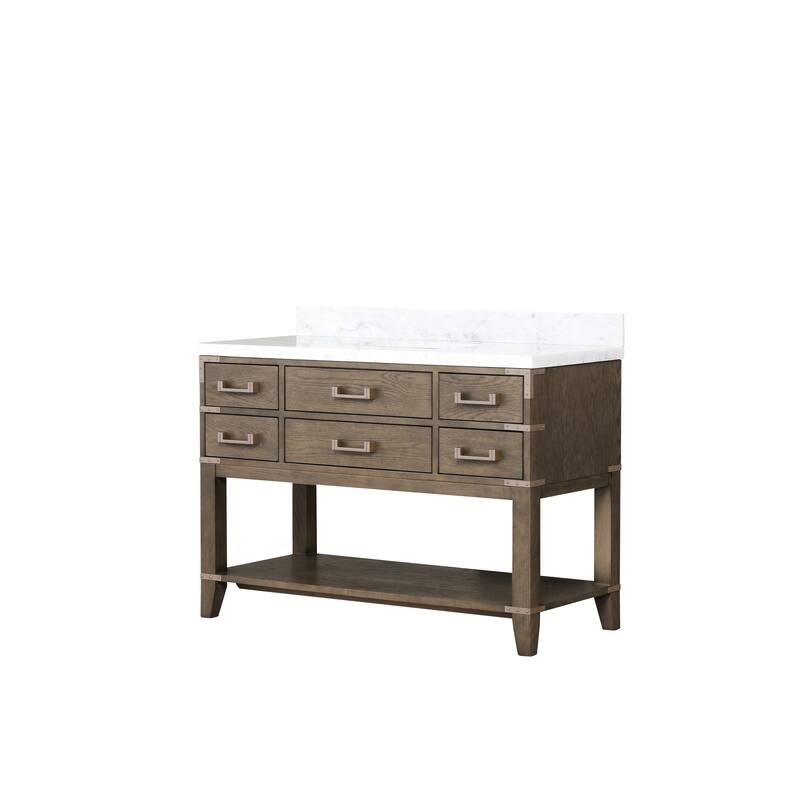 Lexora Norwalk Bath Vanity and Carrara Marble Top