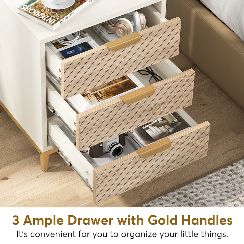 3-Drawer Nightstands for Bedrooms