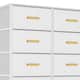 Modern 4/8/10-drawer Bedroom Fabric Dresser Storage Tower with Wood Top
