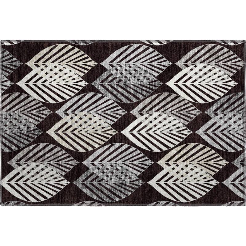 Premium Washable Super Soft Farmhouse Leaves Mayfield Rug