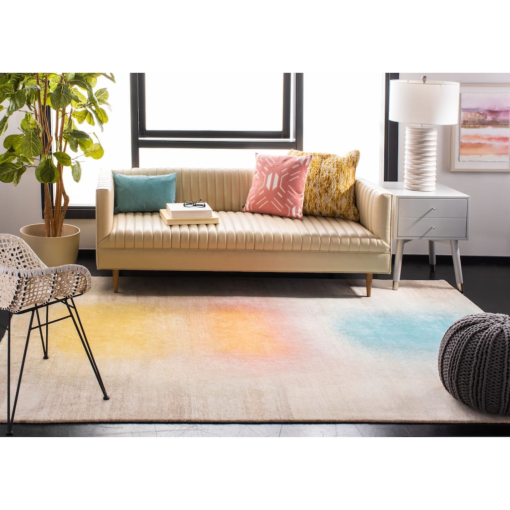 SAFAVIEH Couture Hand-Knotted Tibetan Kayoko Modern Wool Rug