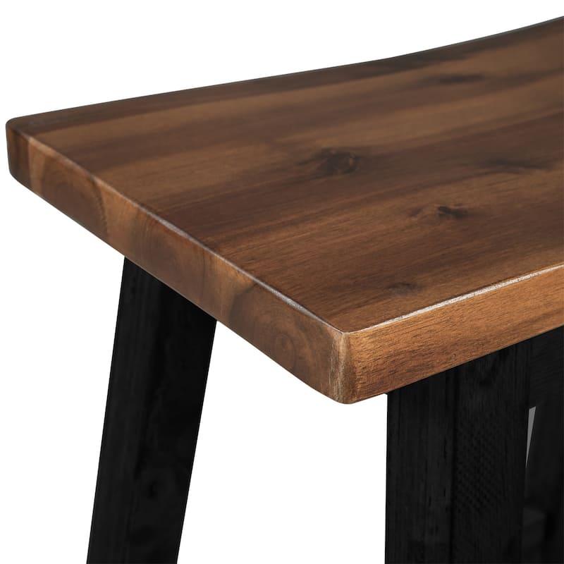 3PCS Wood Stationary Kitchen Island, Dining Prep Table Set with Stools