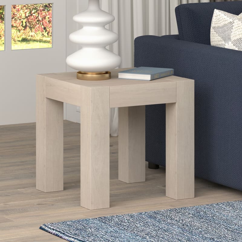 Wood Square End Table with 4 Legs 22 Inches MDF Wood - 22” x 22” x 22” (D x W x H)