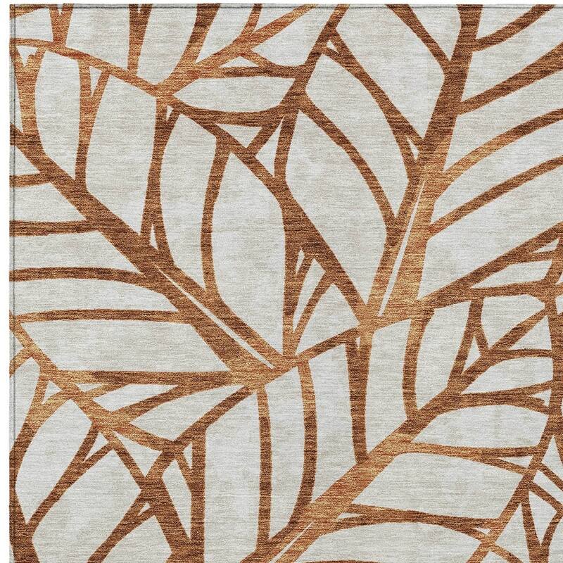 HomeRoots Floral Transitional Rectangle Outdoor Rug