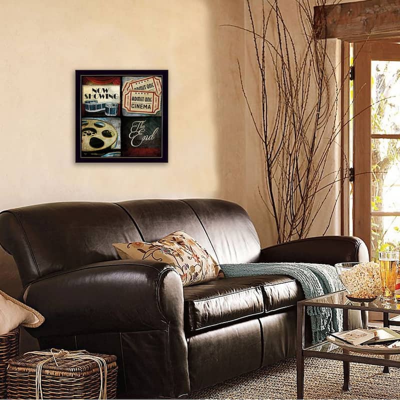 TrendyDecor4U Traditional "At The Movies" Framed Print Wall Art by Mollie B