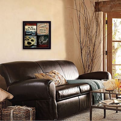 TrendyDecor4U Traditional "At The Movies" Framed Print Wall Art by Mollie B