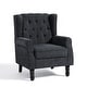preview thumbnail 42 of 76, Button-Tufted Accent Chair Wingback Armchair - 38"H
