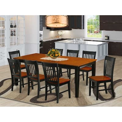 Victorian Dining Room Table Set 9Pc Rectangular 60-78" with 8 Chairs