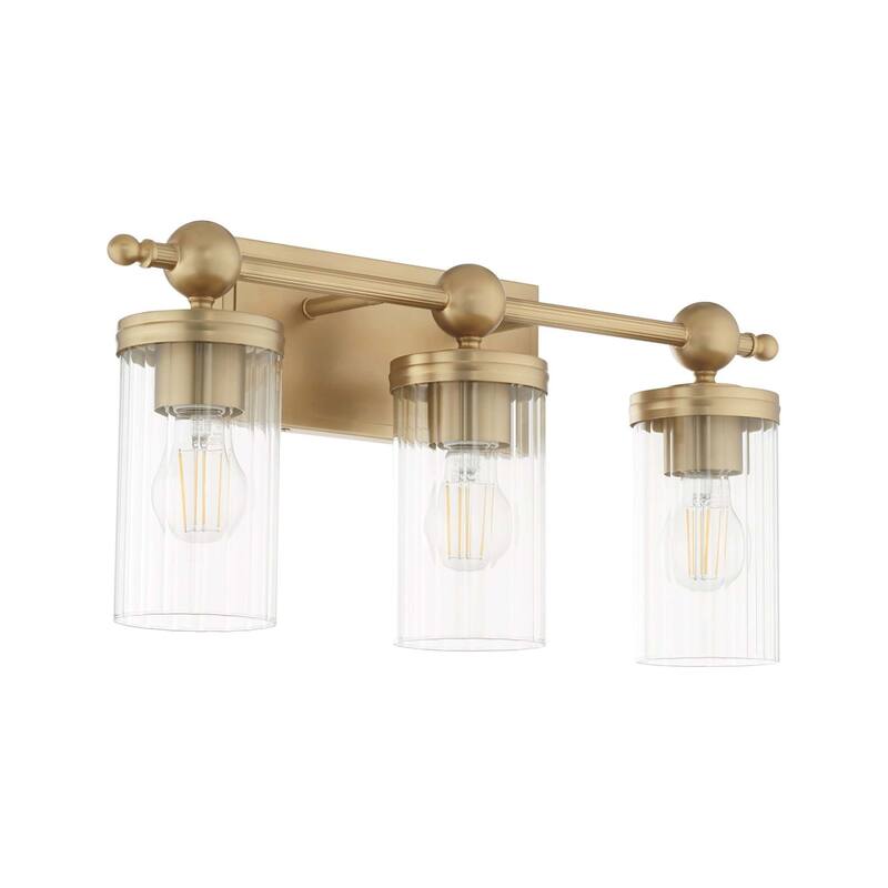Quorum International 560-3 Lee Boulevard 3 Light 22" Wide Vanity Light - Aged Brass