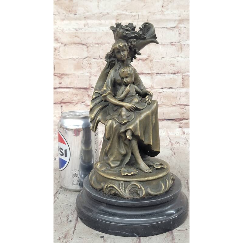 Signed Original Milo Mother Holding Baby Boy Maternity Bronze Sculpture Art