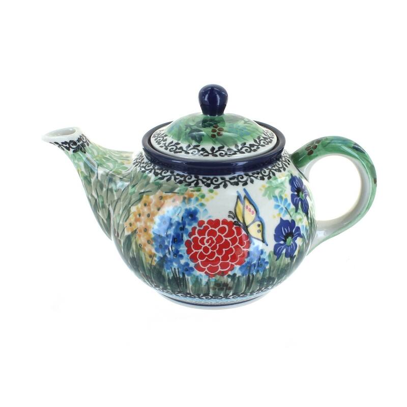 Blue Rose Polish Pottery 264 Ceramika Artystyczna Small Teapot - Teresa