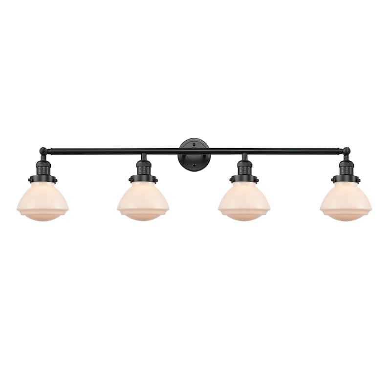 Innovations Lighting Olean 4 Light 43" Wide Bathroom Vanity Light - Matte Black / Matte White