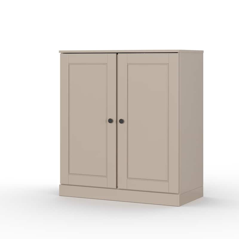 Palace Imports 100% Solid Wood 32" Bathroom Cabinet with Solid Doors, 2-Drawers and Adjustable Shelves