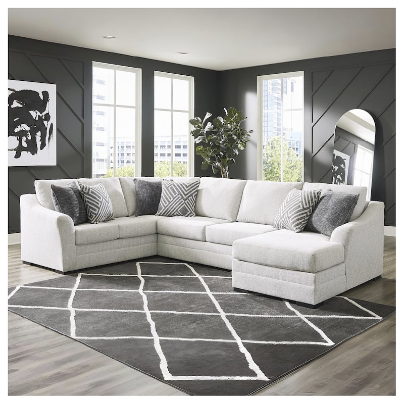 Signature Design by Ashley Koralynn Beige 3-Piece Sectional with Chaise - Left Facing