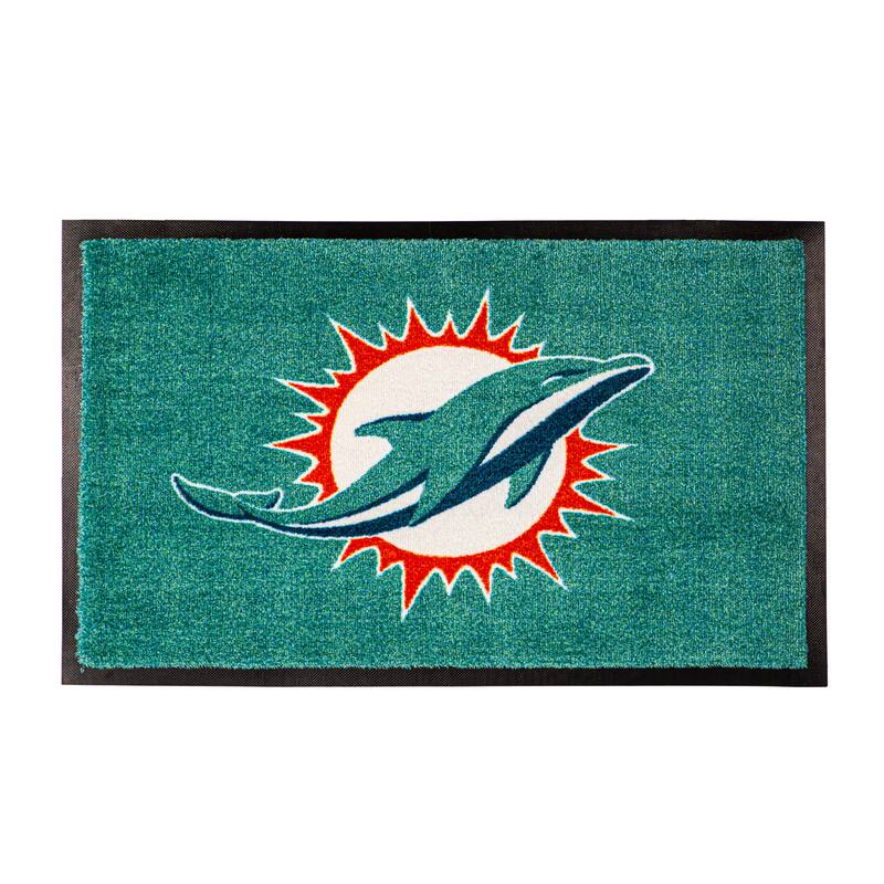 Nylon Indoor/Outdoor Entryway Door Mat, Miami Dolphins - 3' x 5'