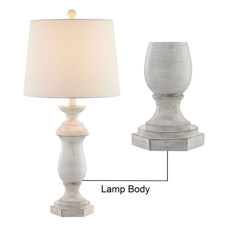 27" Resin Bedside Table Lamp (Set of 2)