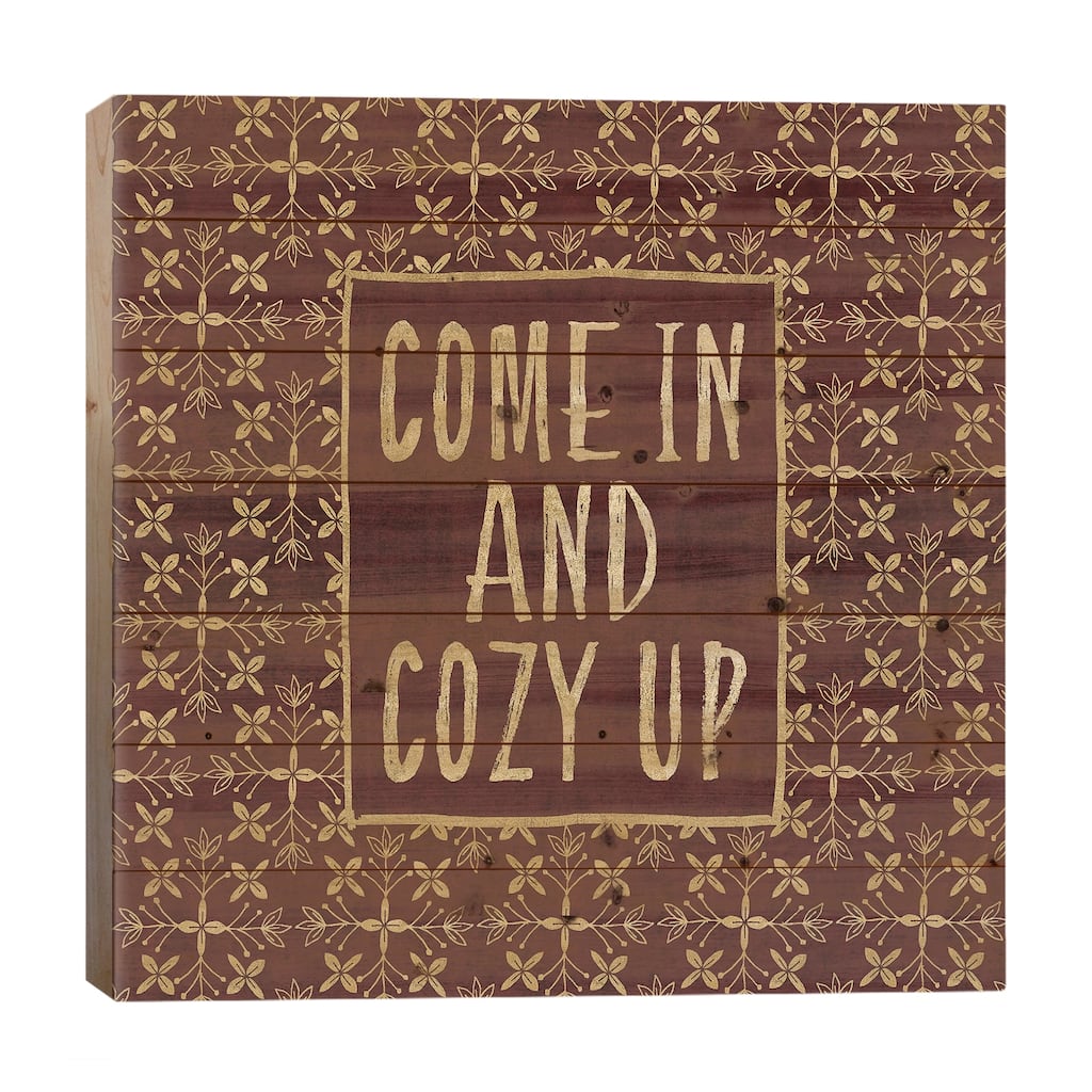 Cozy Up Print On Wood by Veronique Charron - Multi-Color