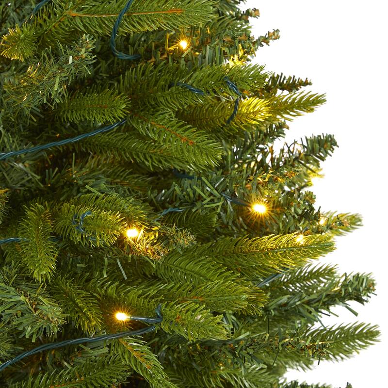 5Ft Artificial Christmas Tree with Lights - Holiday Decor, Festive Fir Tree, Indoor Xmas Tree - Green - 60