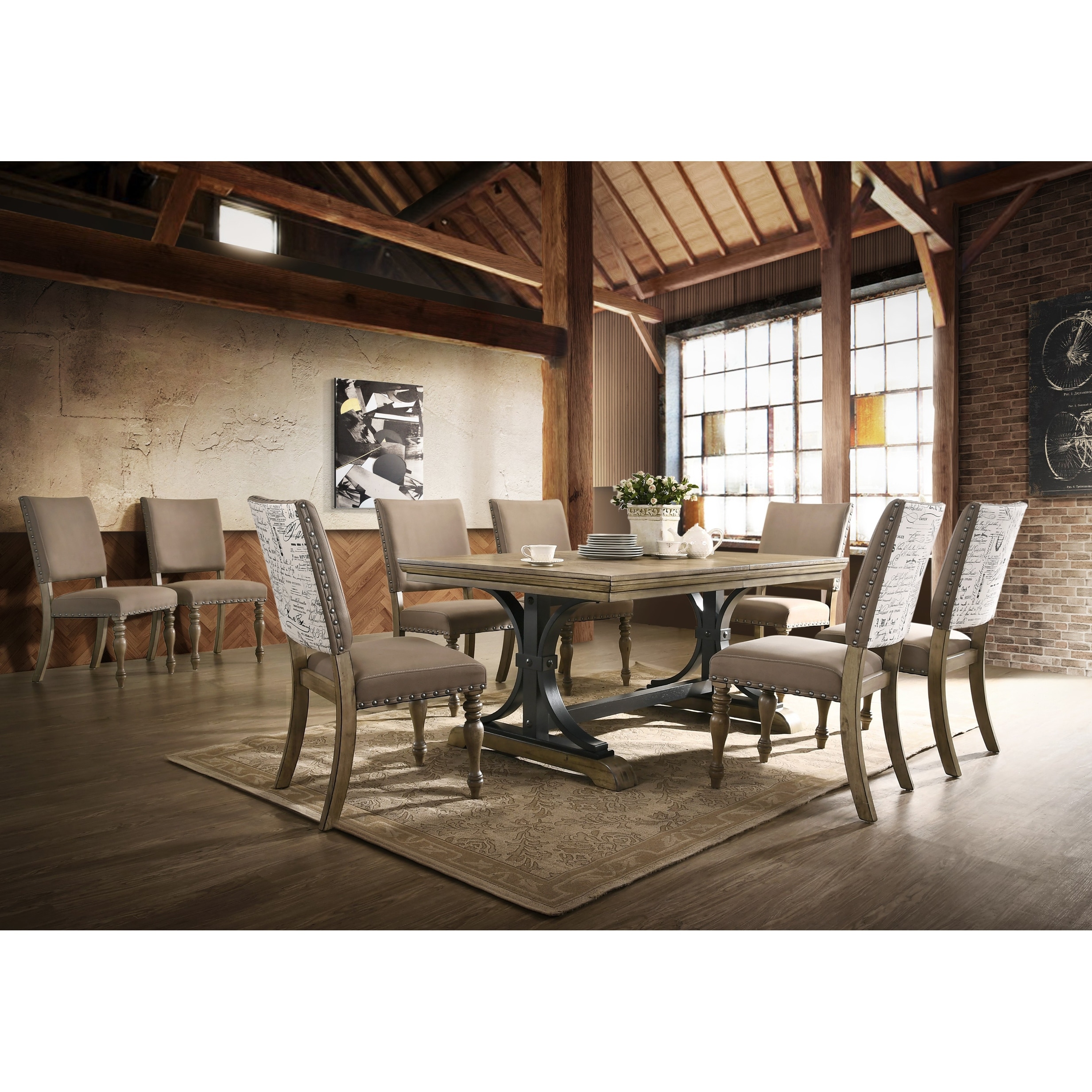 Roundhill furniture birmingham butterfly leaf dining table hot sale set