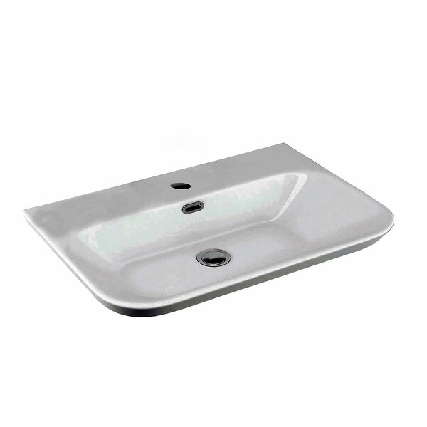 WS Bath Collections Edge 4365.01 Edge 26-3/10" Vessel Bathroom Sink - White