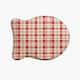 Plaid Pet Feeding Mat for Dogs and Cats - Red - 19" x 14"-Fish