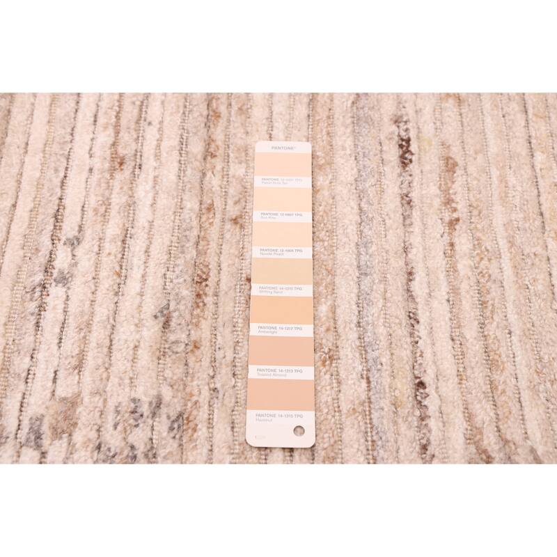 ECARPETGALLERY Hand Loomed Elysian Beige Rug - 8'1 x 9'10