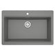 preview thumbnail 48 of 52, Karran Top Mount 33 in. Large Single Bowl Quartz Workstation Kitchen Sink