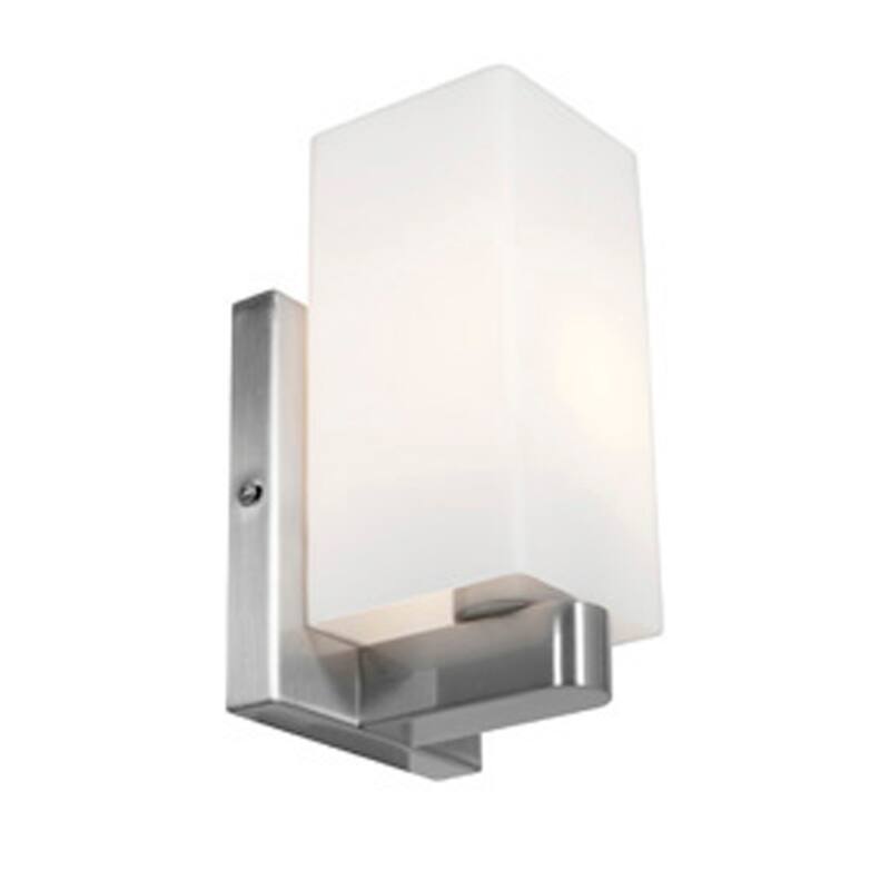 Access Lighting Archi - 1-Light Vanity - Brushed Steel Finish - Opal Glass Shade - Brushed Steel