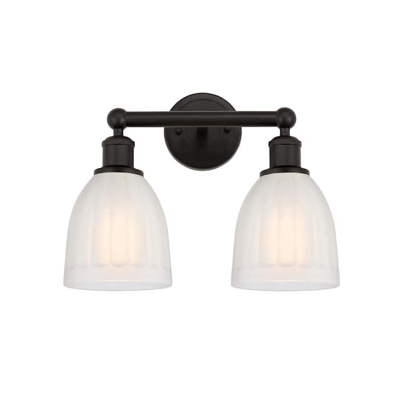 Innovations Lighting 616-2W-12-15 Brookfield Vanity Brookfield 2 Light - Oil Rubbed Bronze / White