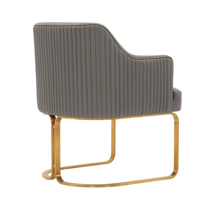 Manhattan Comfort Modern Edra Leatherette Dining Armchair
