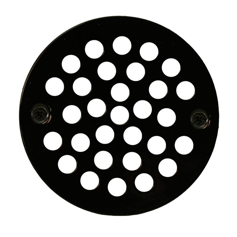 Jones Stephens C6089BL 10-7/16" Metal Round Floor Drain - Strainer - Black