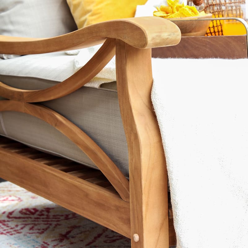 Cambridge Casual Lowell Teak Patio Daybed with Cushion