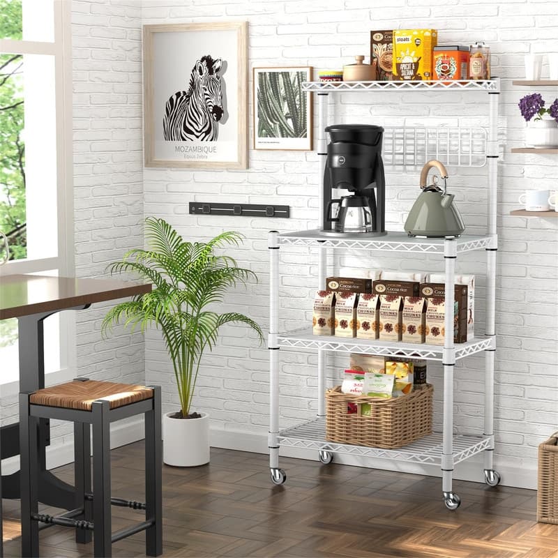 Bakers Rack for Kitchen with Storage - 14"D x 30"W x 59"H