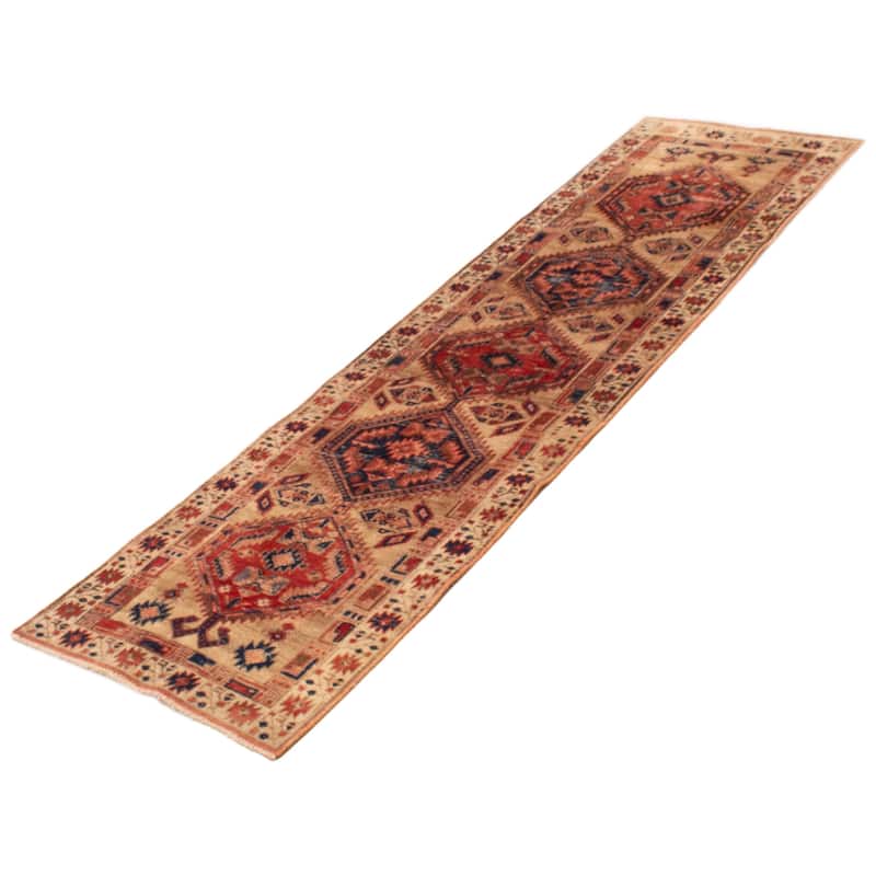 ECARPETGALLERY Hand-knotted Konya Anatolian Khaki Wool Rug - 2'10 x 10'5