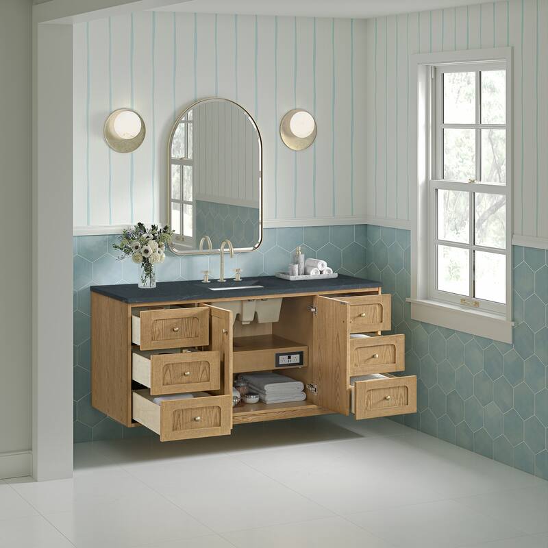 Laurent 60" Single Vanity, Light Natural Oak - 60S