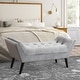 preview thumbnail 12 of 17, Andeworld end of bed bench Entryway Bench Modern Fabric Footstool for Hallway with Wooden Legs