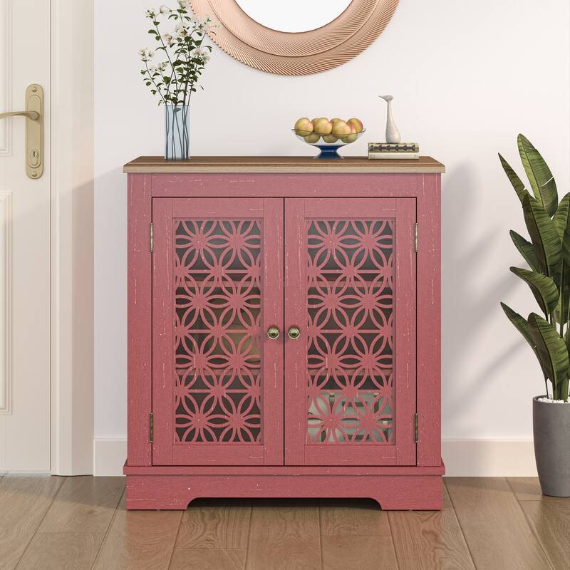 30 in. Storage Sideboard Wine Cabinet