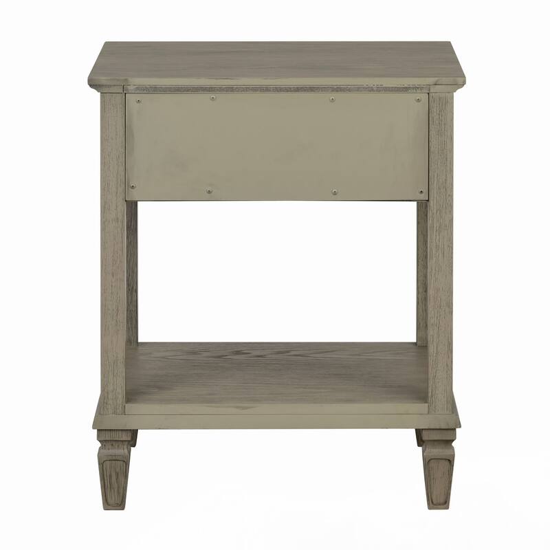 Victoria Bedside Table Reclaimed Grey
