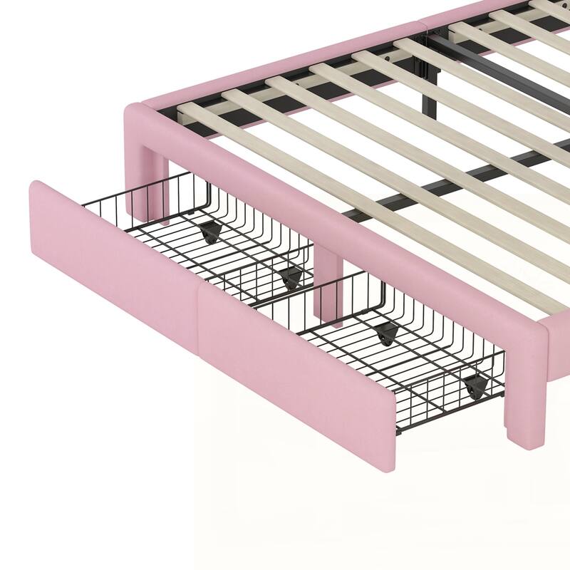 Princess Platform Bed with Storage Drawer