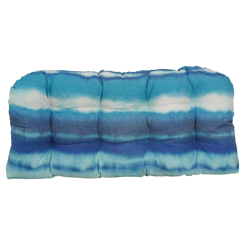 42-inch Rounded Back Tufted Outdoor Loveseat/Bench Cushion