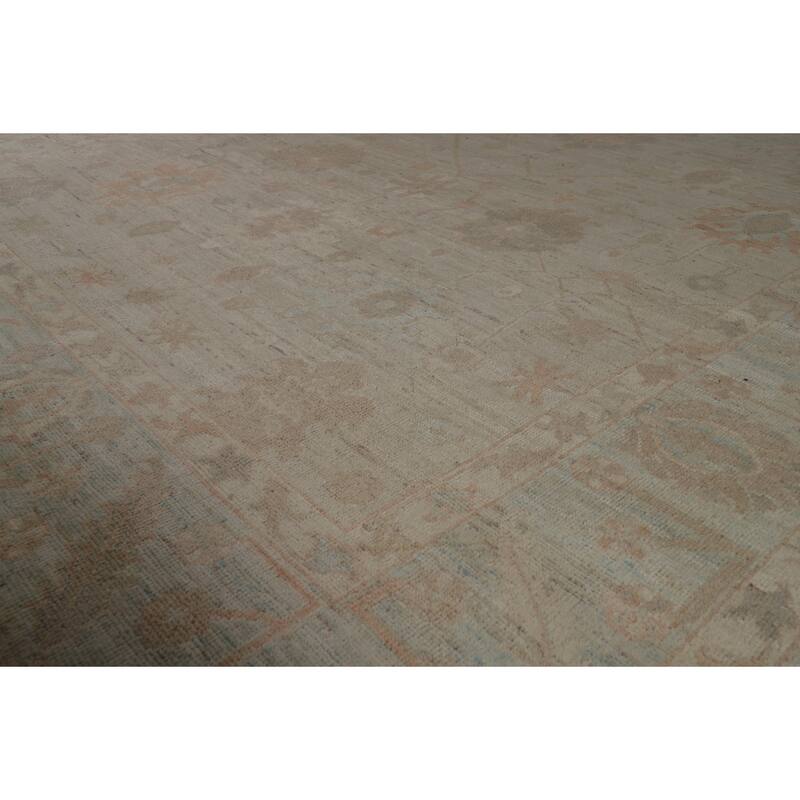 Vegetable Dye Transitional Oushak Turkish Rug Hand-Knotted Wool Carpet - 7'10" x 10'0"