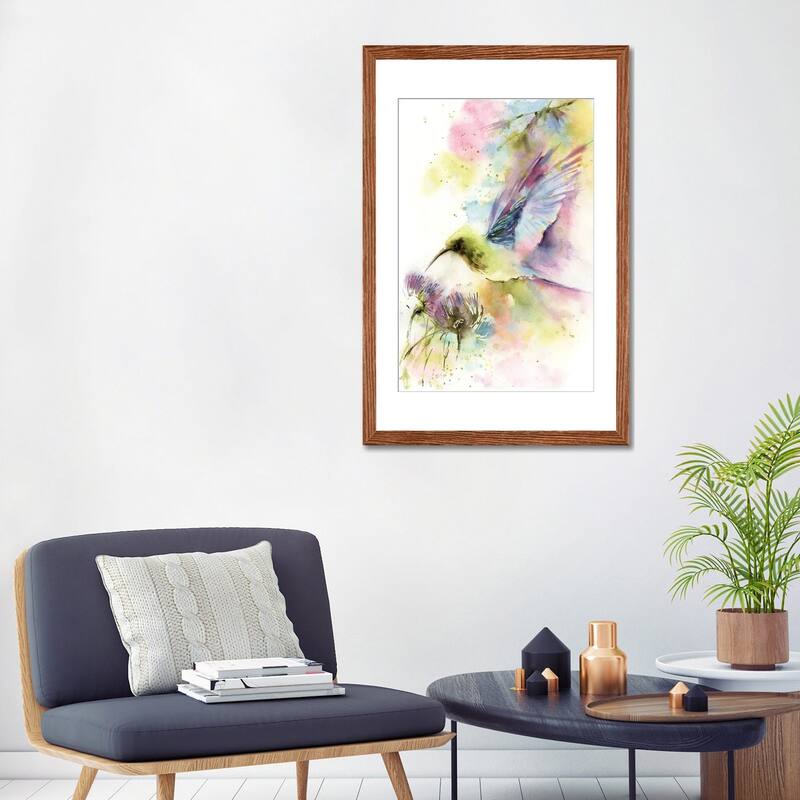 iCanvas "Hummingbird In Pastel Colors" by Sophie Rodionov